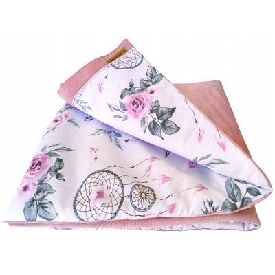 Kocyk dwustronny niemowlęcy bawełna velvet do wózka gondoli kołyski Jackmar