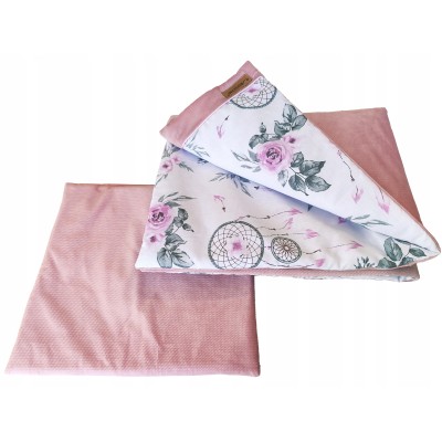 Kocyk dwustronny niemowlęcy bawełna velvet do wózka gondoli kołyski Jackmar