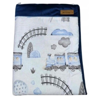 Kocyk dwustronny niemowlęcy bawełna velvet do wózka gondoli kołyski Jackmar