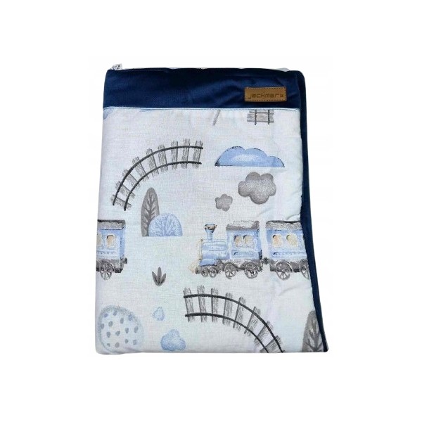 Kocyk dwustronny niemowlęcy bawełna velvet do wózka gondoli kołyski Jackmar