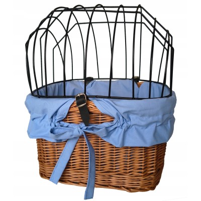 Kosz wiklinowy na rower dla psa kota koszyk z uchwytem + gratis Jackmar