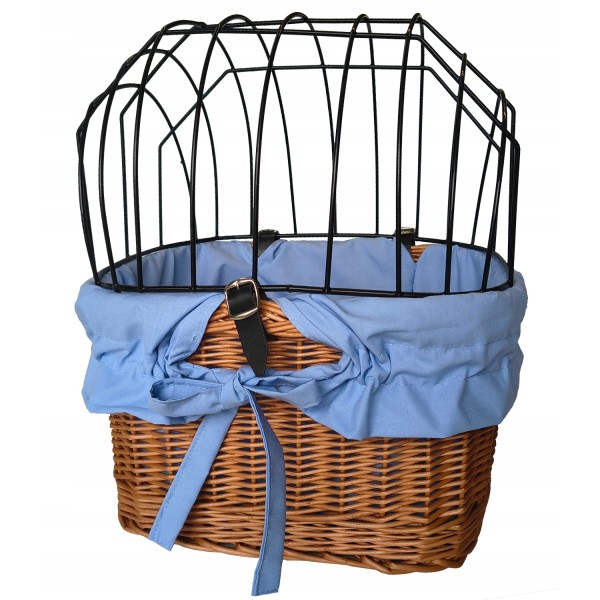 Kosz wiklinowy na rower dla psa kota koszyk z uchwytem + gratis Jackmar