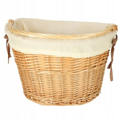 Koszyk rowerowy wiklinowy kosz na rower RALLEX przedni click z wkładem