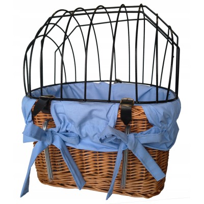 Kosz wiklinowy na rower dla psa kota koszyk z uchwytem + gratis Jackmar