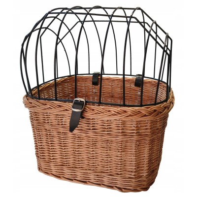 Wiklinowy kosz na rower dla psa TRANSPORTER zamykany na kierownicę Jackmar