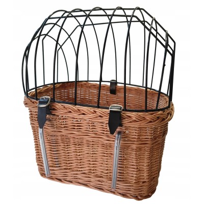 Wiklinowy kosz na rower dla psa TRANSPORTER zamykany na kierownicę Jackmar
