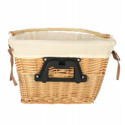 Koszyk rowerowy wiklinowy kosz na rower RALLEX przedni click z wkładem