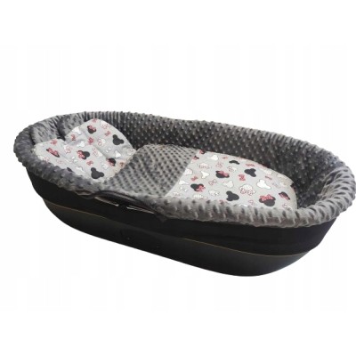 Wkładka do gondoli wózka z budka na zamek + materacyk usztywniana Jackmar