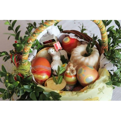 Koszyczek wielkanocny wiklinowy koszyk do święconki naturalny na Wielkanoc