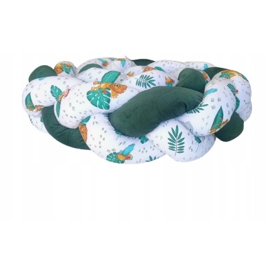 Ochraniacz do łóżeczka warkocz otulacz dla niemowląt welur 360 cm Jackmar