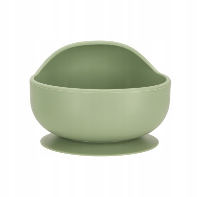 Zestaw naczyń silikonowych dla dzieci Ikonka zielony 8 elementów sowa