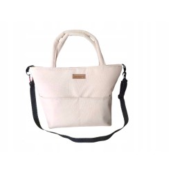 TORBA ORGANIZER DO WÓZKA Z PASKIEM DLA MAMY SPACEROWA BEŻOWA JACKMAR