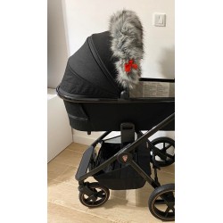 Futro na budkę do wózka +mufki z futerkiem +śpiworek na zimę Jackmar
