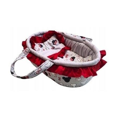 Nosidełko dla lalek + pościel kołderka poduszka rożek z falbanką Jackmar