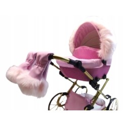 FUTERKO NA BUDKĘ DO WÓZKA DLA LALEK + RĘKAWICZKI JACKMAR