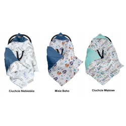 Otulacz do fotelika samochodowego wózka nosidełka kocyk bawełna Jackmar
