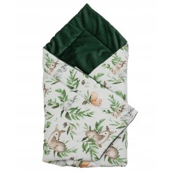 Rożek niemowlęcy becik bawełna + minky 80 cm x 80 cm zapięcia rzep Jackmar