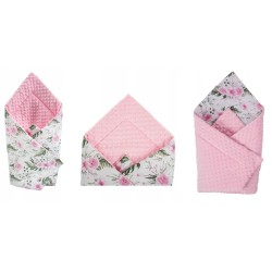 Rożek niemowlęcy becik bawełna + minky 80 cm x 80 cm zapięcia rzep Jackmar