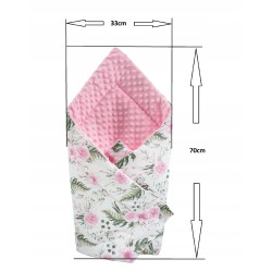Rożek niemowlęcy becik bawełna + minky 80 cm x 80 cm zapięcia rzep Jackmar