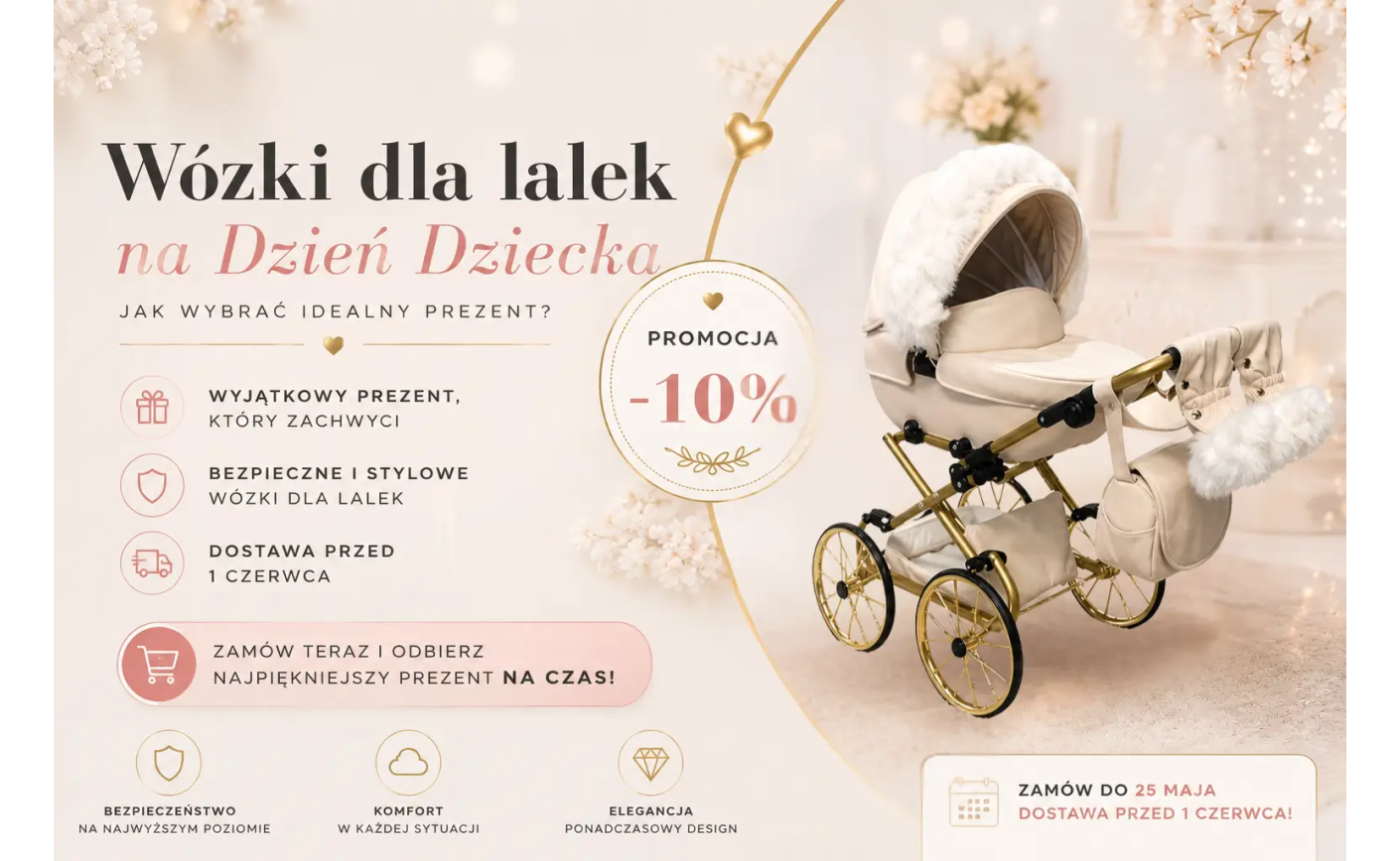 Wózki dla lalek na Dzień Dziecka — jak wybrać idealny prezent z dostawą przed 1 czerwca?