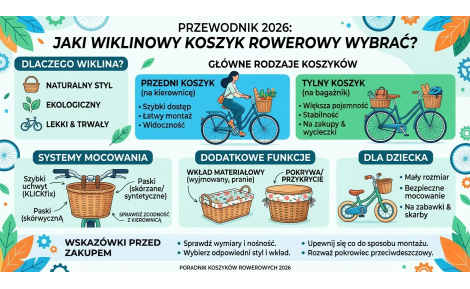Koszyk rowerowy wiklinowy — jaki wybrać? Przewodnik 2026