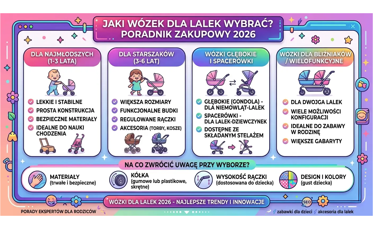 Jaki wózek dla lalek wybrać? Poradnik zakupowy 2026