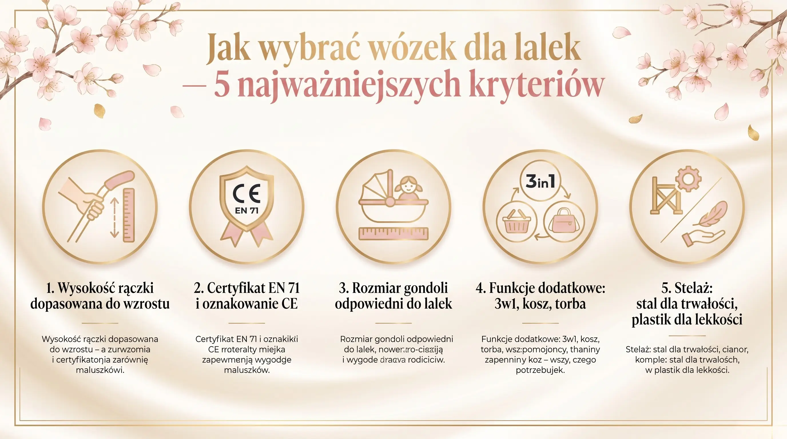 Jak wybrać wózek dla lalek — 5 najważniejszych kryteriów