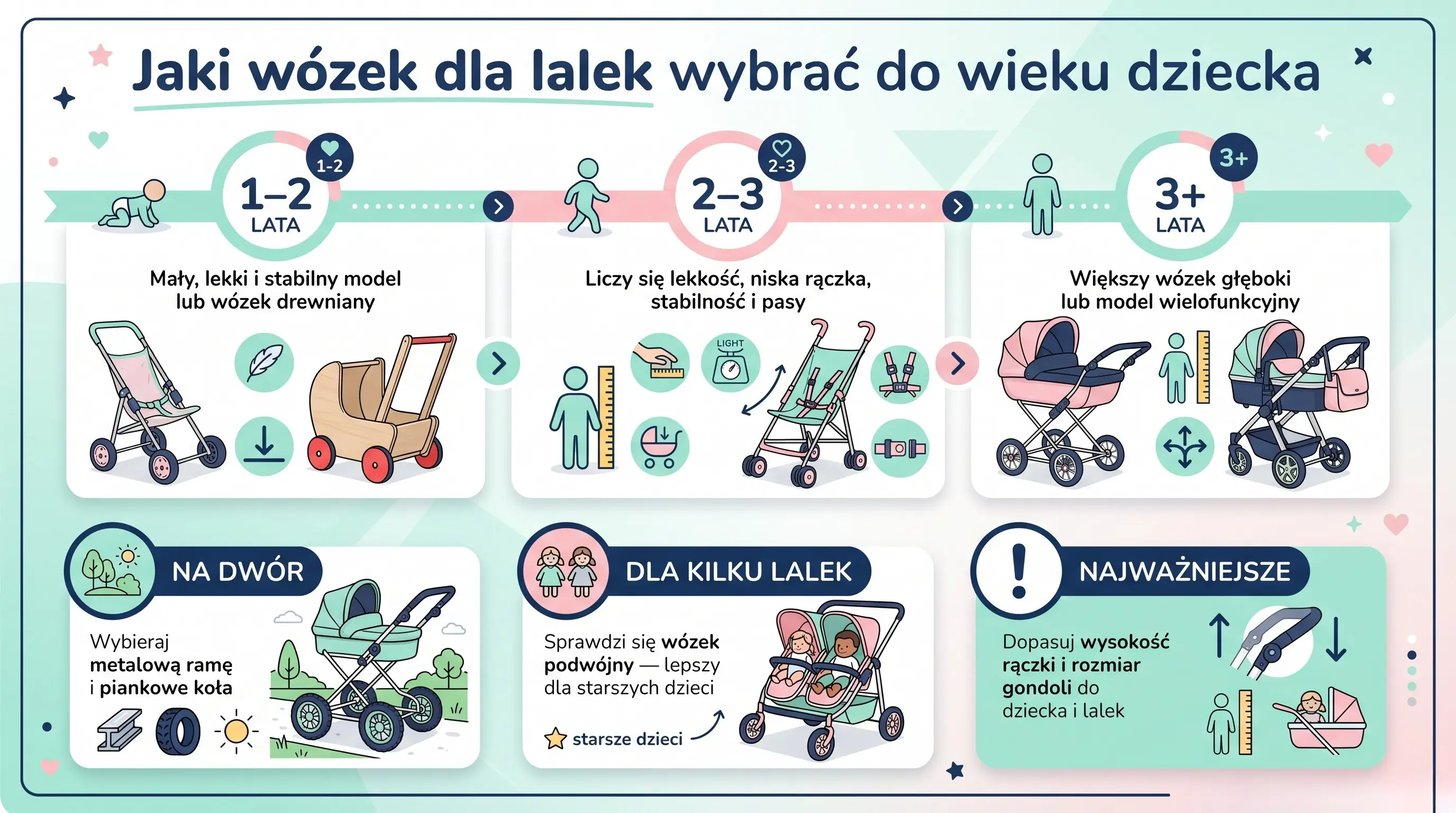 Jaki wózek dla lalek wybrać do wieku dziecka